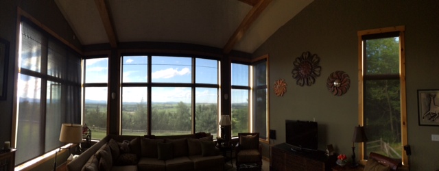Large screen shades installed in Addison Vermont.